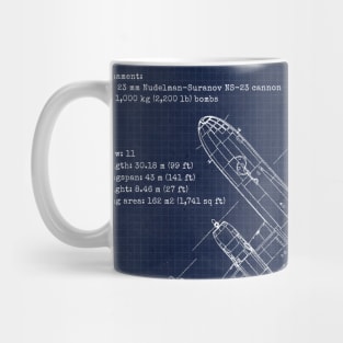 Tupolev Tu4 Bull URSS Blueprint Mug